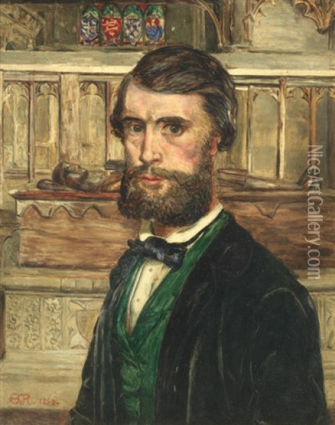 Self-portrait Of The Artist As A Young Man Oil Painting - Edward Radford