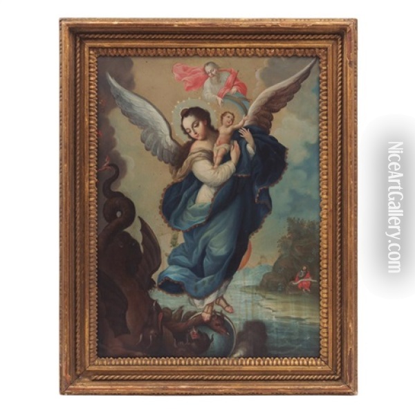 Virgen Apocaliptica Oil Painting - Miguel Cabrera