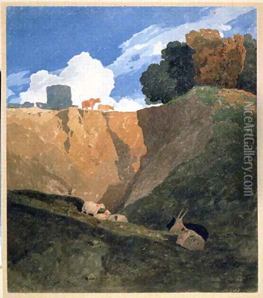 The Marl Pit c.1809-10 Oil Painting - John Sell Cotman
