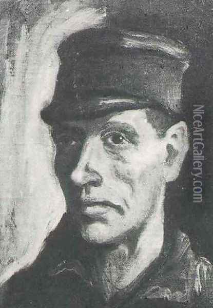 Head Of A Peasant With Cap II Oil Painting - Vincent Van Gogh