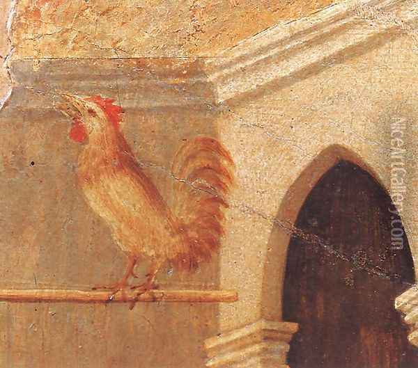 Christ Mocked (detail 1) 1308-11 Oil Painting - Duccio Di Buoninsegna