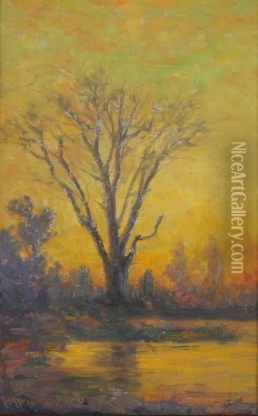 Sunrise Oil Painting - C. Myron Clark
