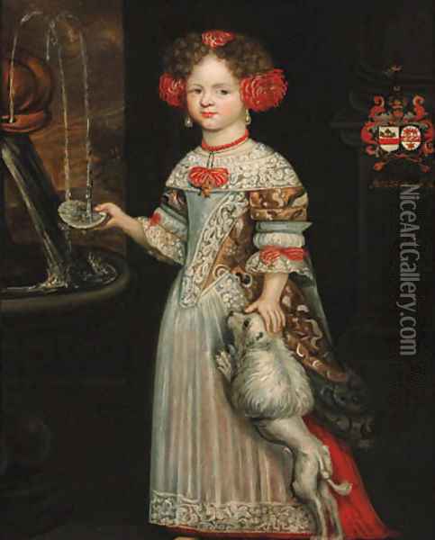Portrait of a girl Oil Painting - Dutch School