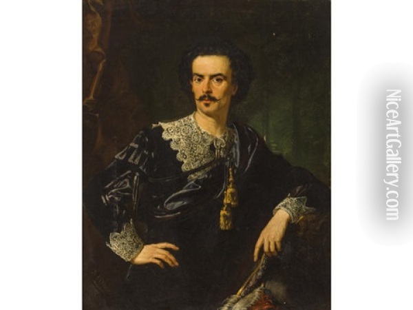 A Portrait Of King Louis Ii Of Bavaria Oil Painting - Frederike Emilie Auguste O'Connell