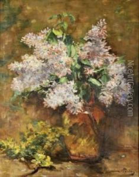 bouquet De Lilas Oil Painting - Aime Ponson