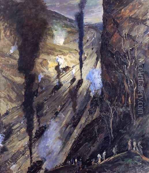 The Conquerers Oil Painting - Jonas Lie