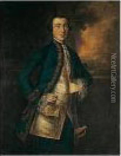 Portrait Of St Leger Heyward Gillman (1733-1757) Of Curraheen, County Cork Oil Painting - Robert Hunter