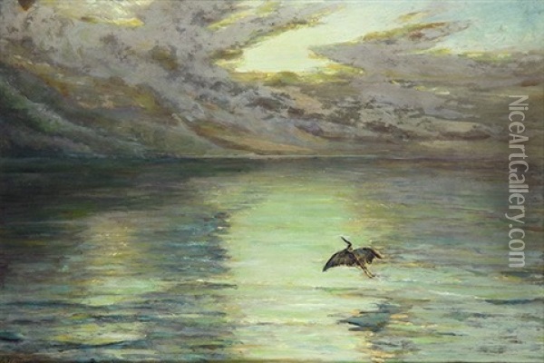 Waterfowl At Twilight Oil Painting - Joseph Farquharson