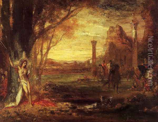 Saint Sebastian and His Executioners Oil Painting - Gustave Moreau