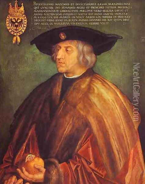 Portrait of Maximilian I Oil Painting - Albrecht Durer