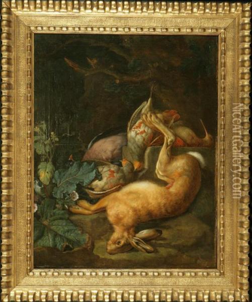 Natura Morta Con Lepre E Selvaggina Oil Painting - Pieter Andreas Rysbrack