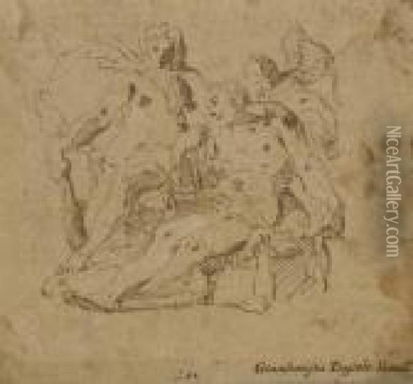Hercule Et Omphale Oil Painting - Giovanni Battista Tiepolo