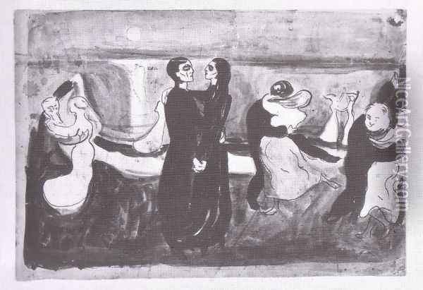 étude pour la danse de la vie 1899 Oil Painting - Edvard Munch