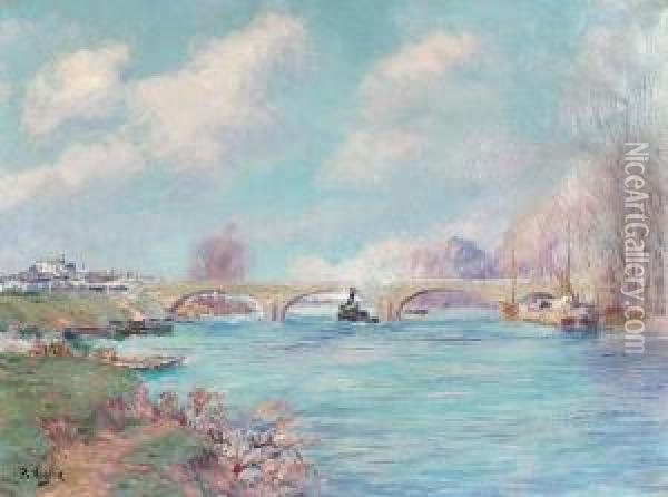 Le Pont Oil Painting - Paul Vogler
