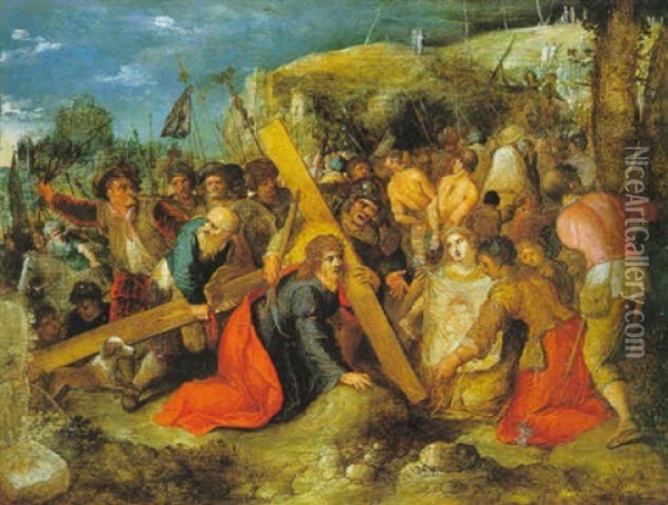Le Portement De Croix Oil Painting - Frans Francken the Elder