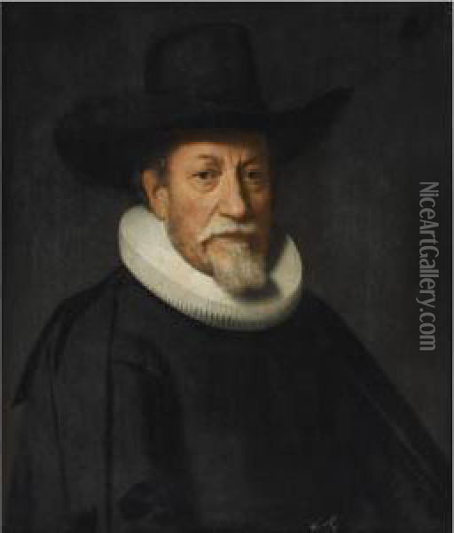 Portrait Of A Gentleman Oil Painting - Dirck Verhaert