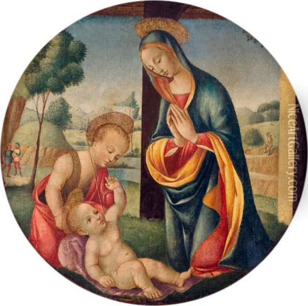 Vergine Con Bambino E San Giovannino Oil Painting - Filippo Lippi