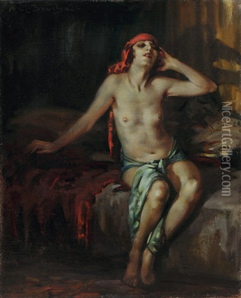 Madchenakt Oil Painting - Arnulf De Bouche
