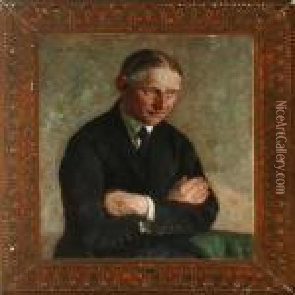Portrait Of Antonlinnet Oil Painting - Julius Paulsen