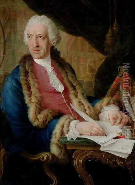 Portrait of a Gentleman, 1767 Oil Painting - Louis-Gabriel Blanchet