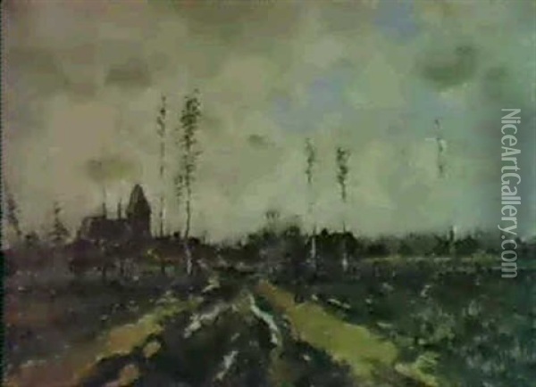 Paysage De Brabant Oil Painting - Vincent Van Gogh