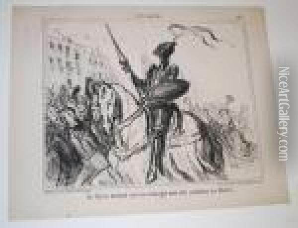 Le Cid Se Mettant Aussi En Campagne Pour Aller Combattre Les Maures Oil Painting - Honore Daumier