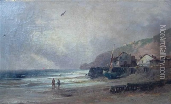 Bord De Mer A Maree Basse Oil Painting - Alfred Godchaux