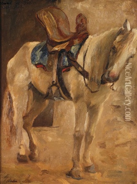 Le Cheval De Lartiste The Horse Of The Artist Oil Painting - Gabriel Joseph Marie Augustin Ferrier