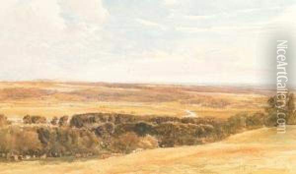 The Vale Of Arun Oil Painting - Thomas Collier