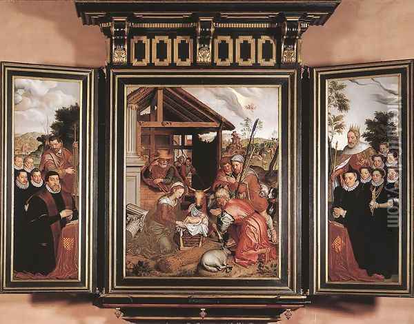 Adoration of the Shepherds 1574 Oil Painting - Pieter Pourbus