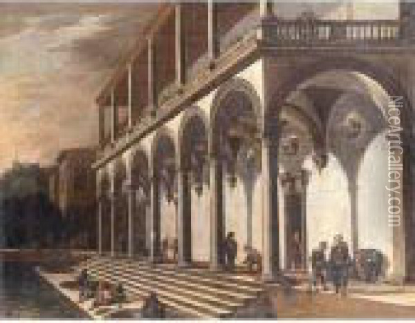 View Of The Villa Poggioreale, Naples Oil Painting - Viviano Codazzi