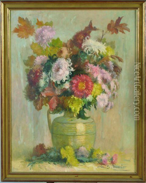 bouquet De Fleurs Oil Painting - Gaston Loir