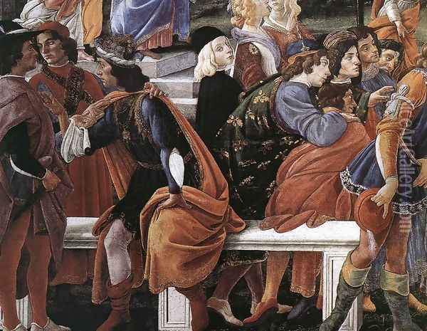 Three Temptations of Christ (detail 2) 1481-82 Oil Painting - Sandro Botticelli