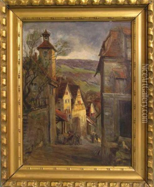 Frankisches Dorf Oil Painting - Hugo Diez
