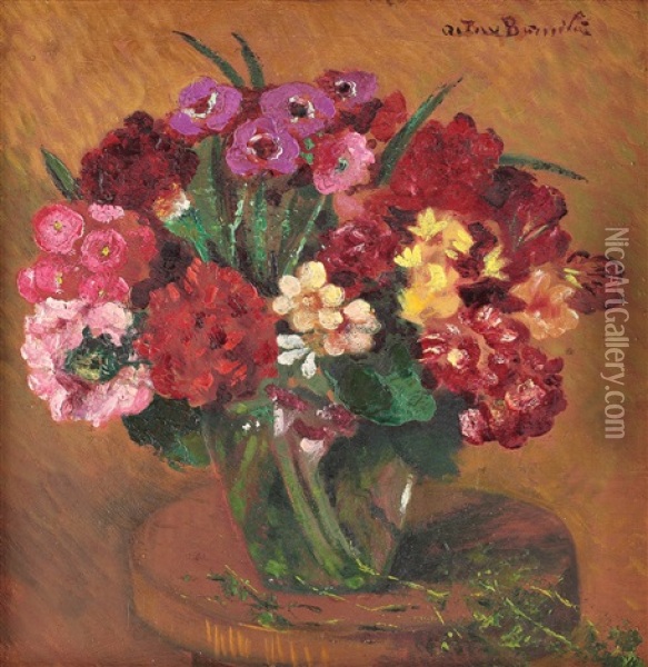 Spring Flowers Oil Painting - Octav Bancila