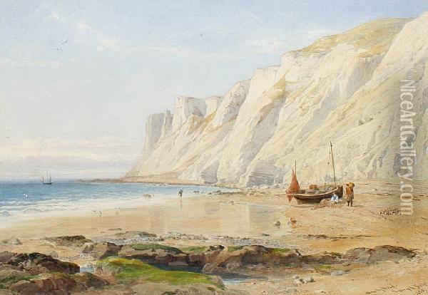 Beachy Head Oil Painting - George Arthur Fripp