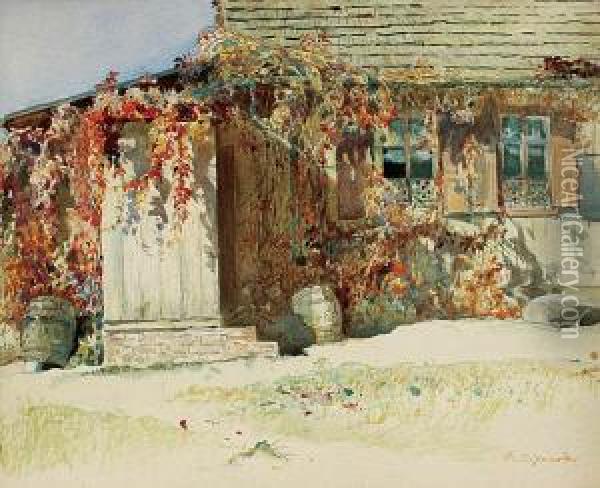 Dzikie Wino, Ok. 1907 Oil Painting - Apoloniusz Kedzierski