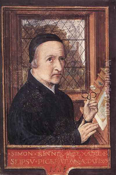 Self-Portrait 1550s Oil Painting - Simon Bening