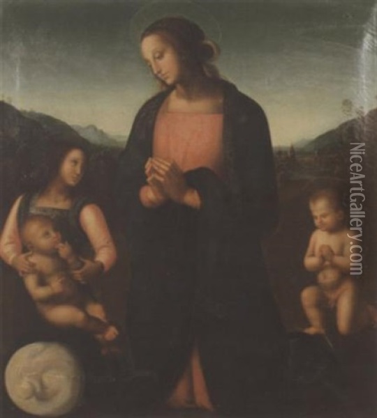 The Madonna Of The Sack Oil Painting - Pietro Perugino