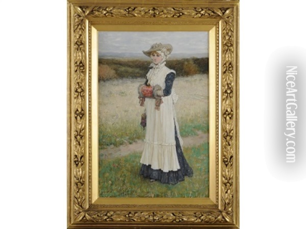 A Country Walk Oil Painting - George Henry Boughton
