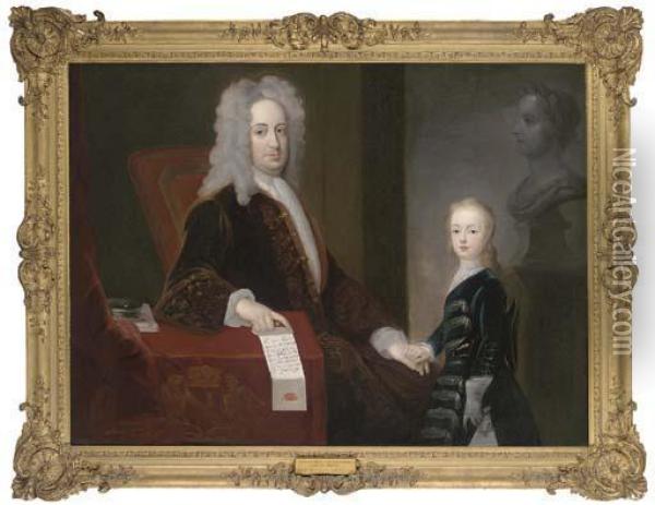 Portrait Of Charles Oil Painting - John Ellys