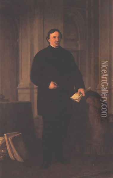 Portrait of Ferenc Deak 1870 Oil Painting - Mor Than