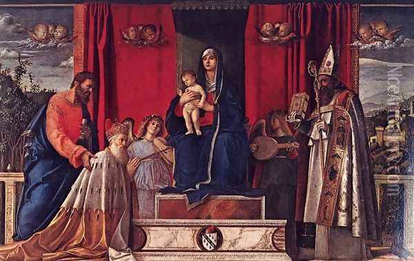 Barbarigo Altarpiece Oil Painting - Giovanni Bellini