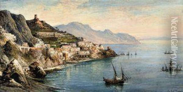 Amalfi Oil Painting - Consalvo Carelli