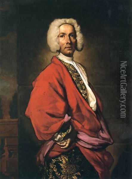 Portrait of Count Galeozzo Secco Suardo (1681-1733) Oil Painting - Vittore Ghislandi
