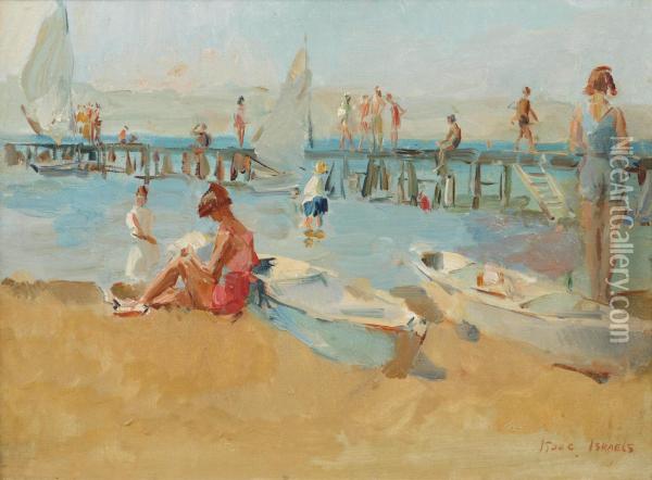 Figures On The Beach Of Viareggio Oil Painting - Isaac Israels