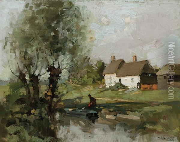 Country Farmhouse Oil Painting - William Beckwith Mcinnes