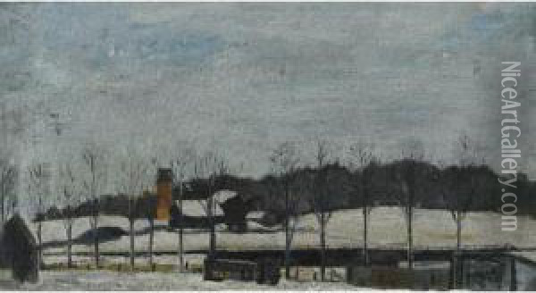 Winter Landscape Oil Painting - Frederick Grant Banting
