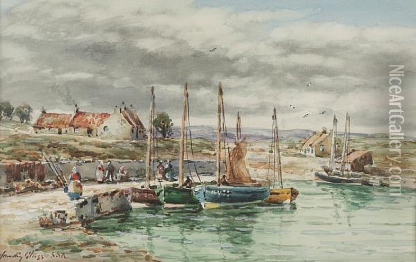 Harbour Cockenzie Oil Painting - John Hamilton Glass