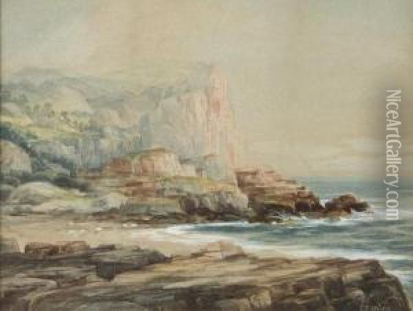 The Giant's Causeway Oil Painting - Robert D. Wilkie
